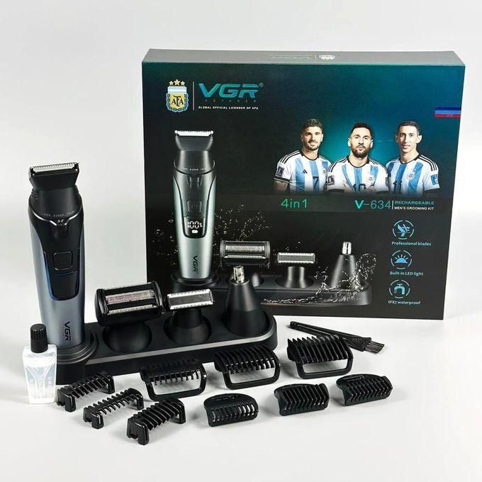 VGR 4 in 1 Grooming Kit Trimmer – Model V-634 -  ماكينة حلاقة رجالي متعددة الاستخدام