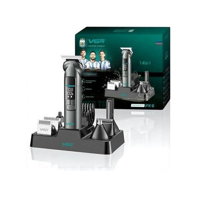 VGR V-096 14 in 1 Grooming Kit – ماكينة الحلاقة والتشذيب متعددة الاستخدامات