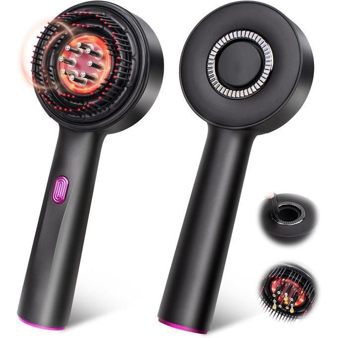 جهاز تدليك فروة الرأس مع زيوت مغذية لتحفيز نمو الشعر وتقليل التساقط - EMS Scalp Massage Comb with Hair Growth Oils for Hair Care