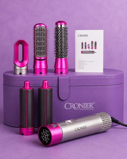 مجموعة تصفيف وتجفيف الشعر المتكاملة 5 في 1 من كرونير (CRONIER)