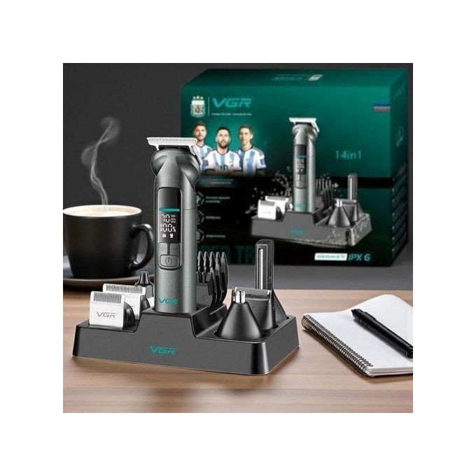 VGR V-096 14 in 1 Grooming Kit – ماكينة الحلاقة والتشذيب متعددة الاستخدامات