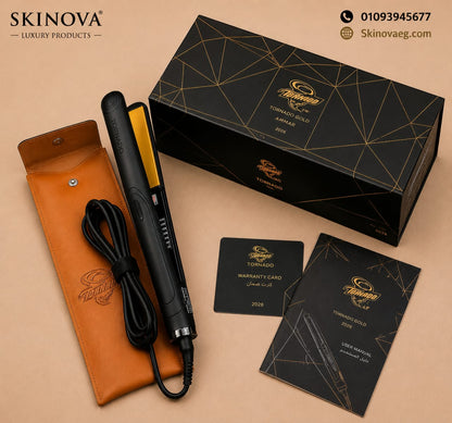 مكواة فرد الشعر الاحترافية بريميوم جولد من تورنيدو (TORNADO - Premium Gold Styler)