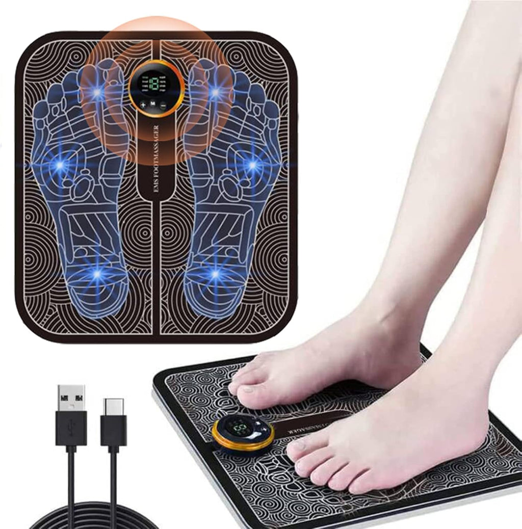 Pro Massage Gun & Foot Massager Mat – جهاز المساج الاحترافي + سجادة مساج القدم