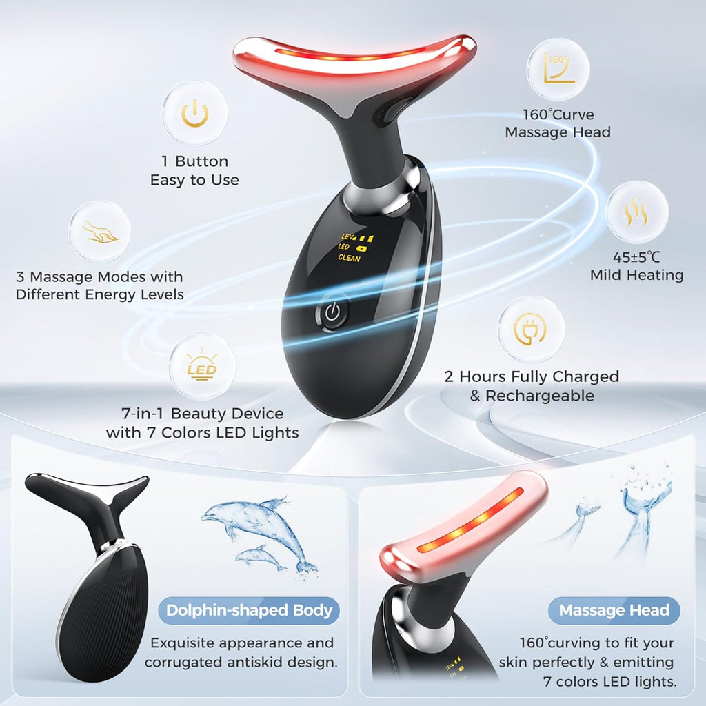 جهاز تقليل التجاعيد بالضوء النبضي المكثف مع سيروم الذهب 24 وجل الألوفيرا - Skinova Intense Pulsed Light Wrinkle Reducing Device with 24K Gold Serum & Aloe Vera Gel