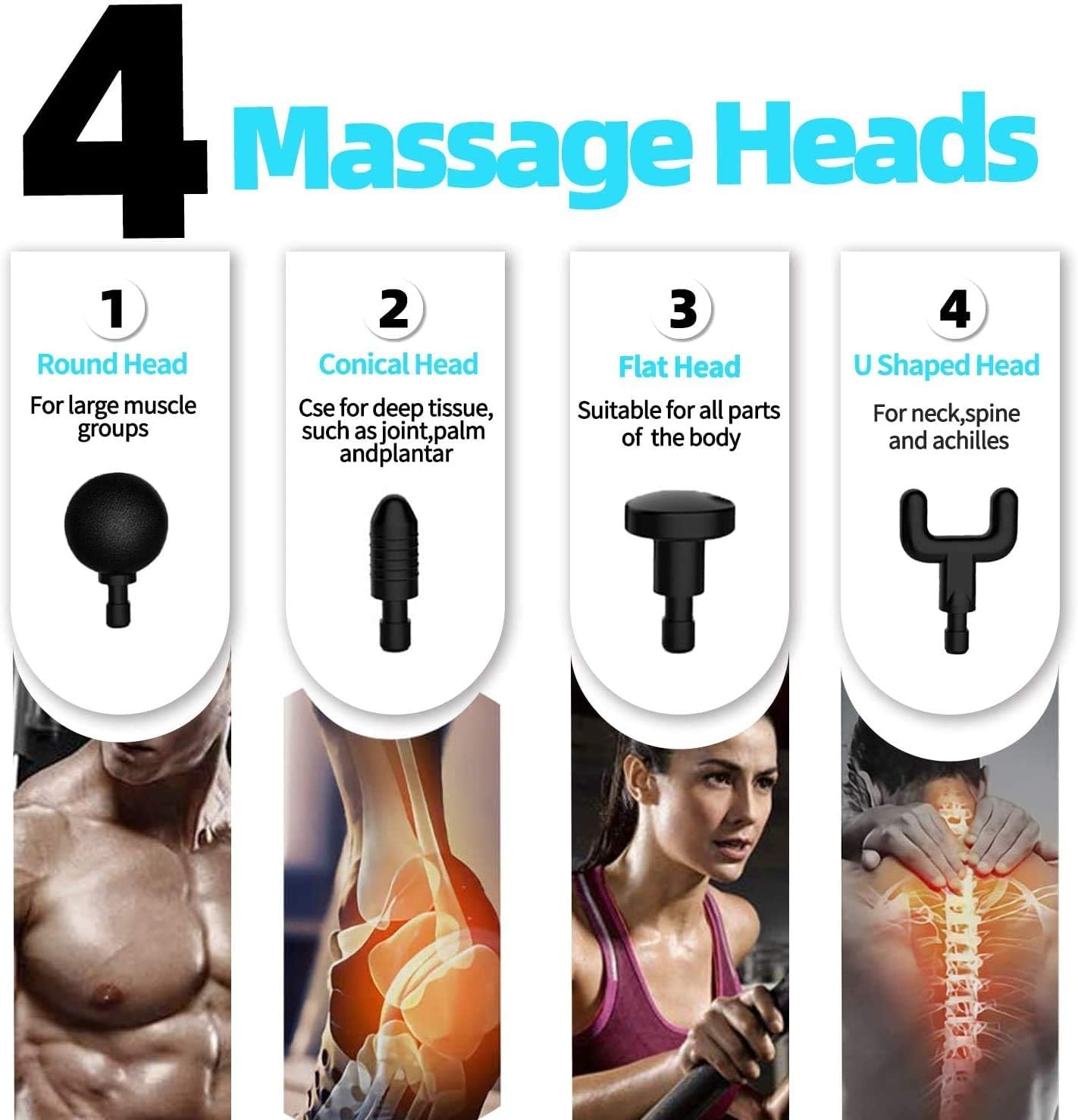 Pro Massage Gun & Foot Massager Mat – جهاز المساج الاحترافي + سجادة مساج القدم