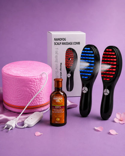 عرض مجموعة العناية بالشعر المتكاملة (3 في 1) (NANOFOG SCALPMASSAGE COMB)