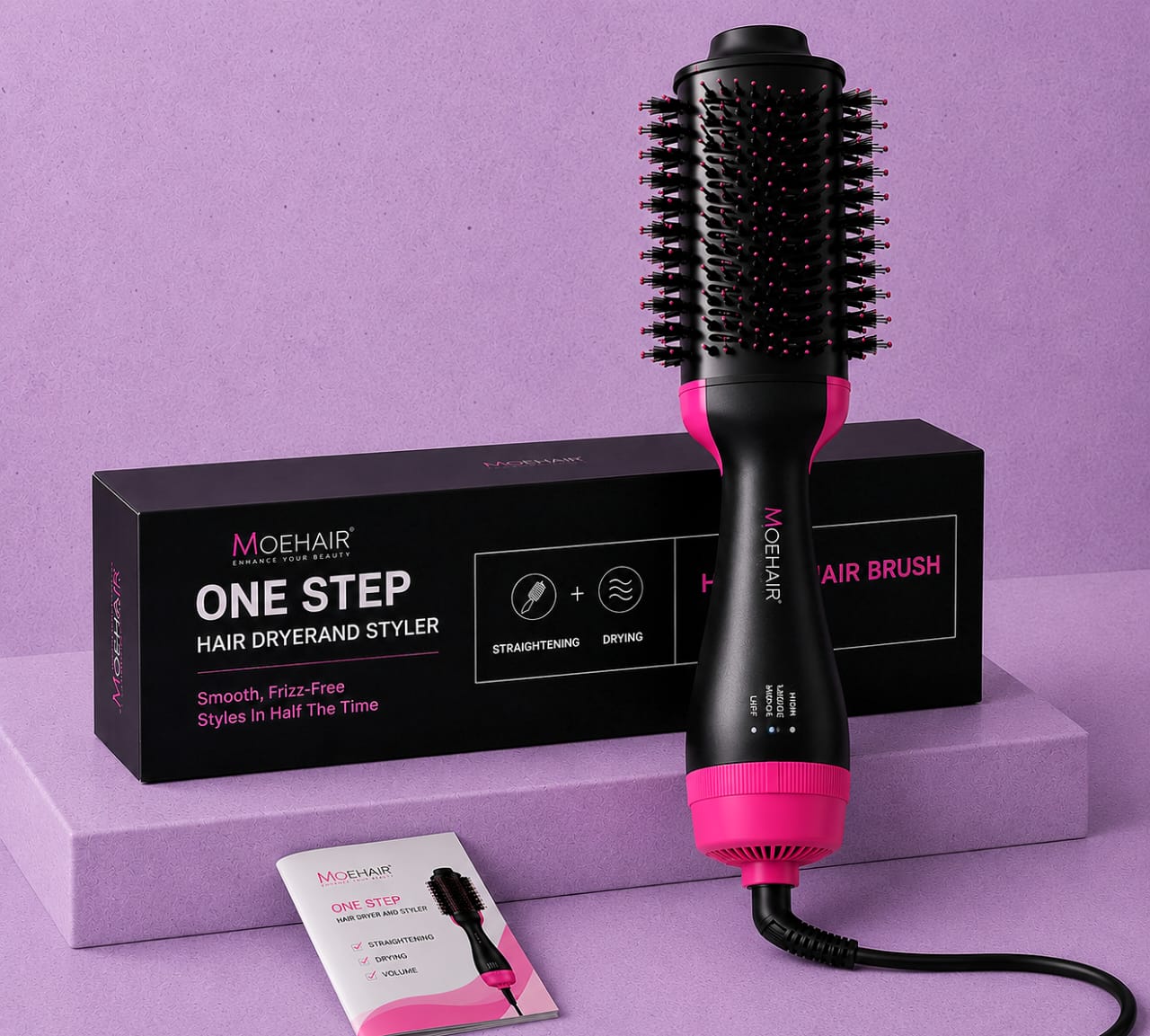 فرشاة ومجفف شعر ون ستيب من مويهير (MOEHAIR - ONE STEP)