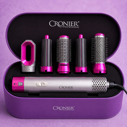مجموعة تصفيف وتجفيف الشعر المتكاملة 5 في 1 من كرونير (CRONIER)