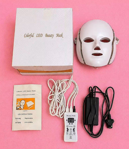 قناع الوجه الضوئي الذكي لعلاج عيوب البشرة (Colorful LED Beauty Mask)