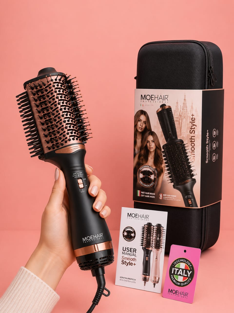 فرشاة ومجفف شعر سموث ستايل بلس الاحترافية من مويهير (MOEHAIR PROFESSIONAL - Smooth Style+ MO-7175)